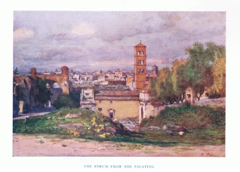 Das Forum, vom Palatin, aus Rom veröffentlicht von A & C Black Ltd, 1925